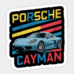 Porsche Cayman Vintage Car Classic Sticker